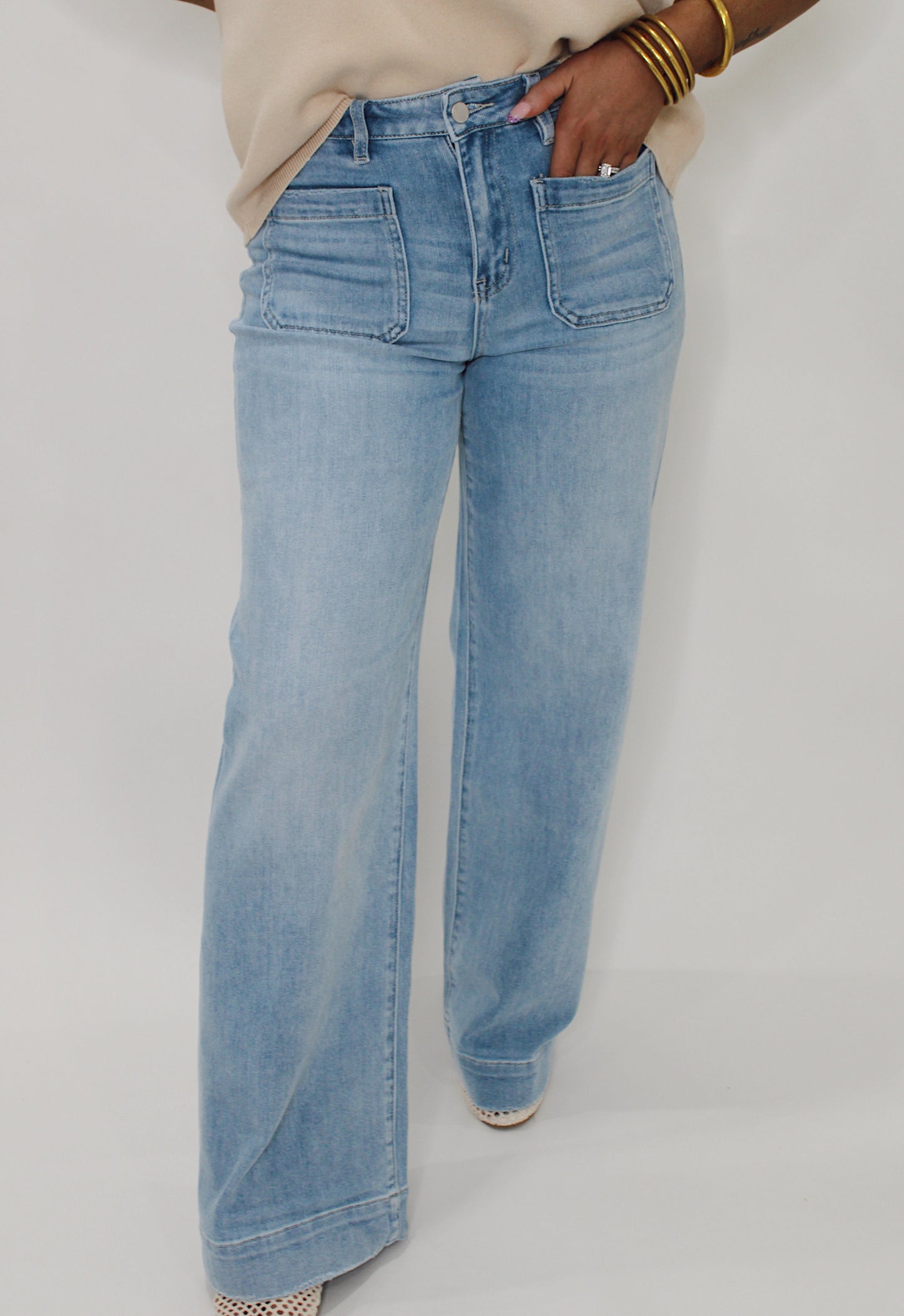 Flying Monkey - Front Pocket Wide Denim