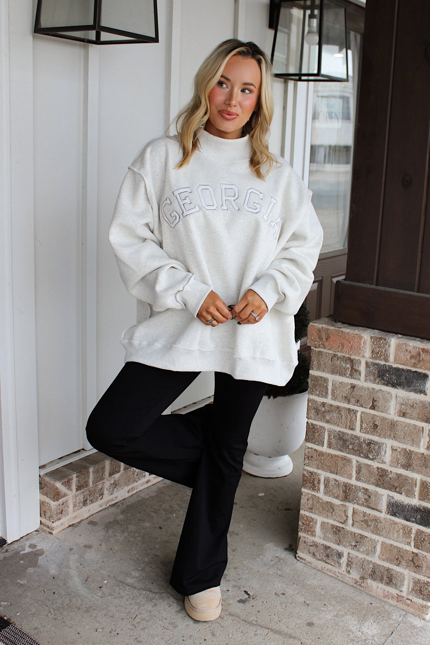 GEORGIA Mock Neck Pullover