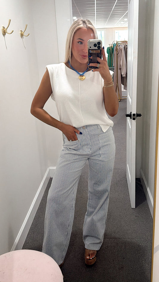 Kylie Pinstripe Pants