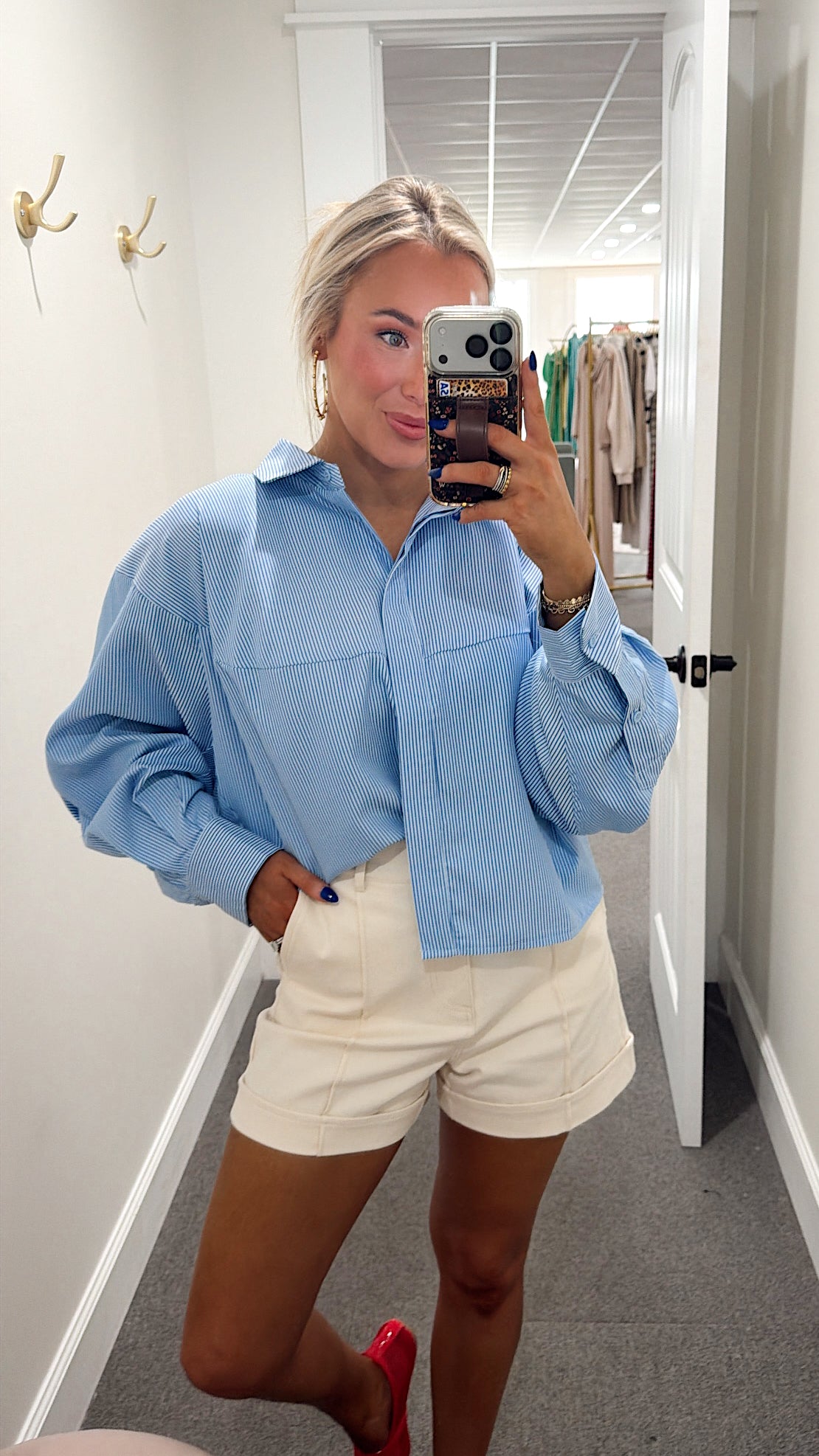 Coastline Pinstripe Blouse