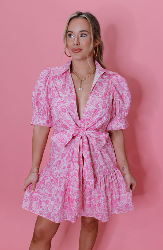 Pink Leopard Mini Dress