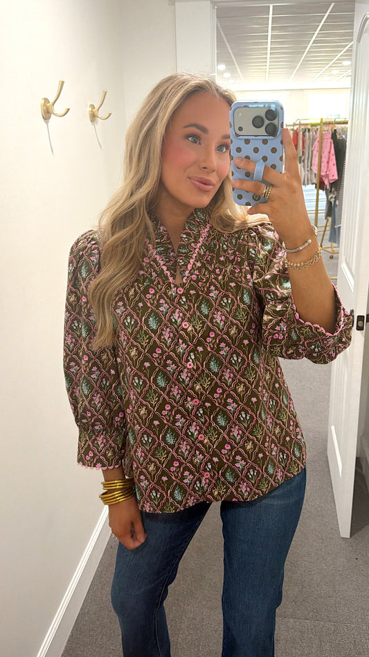 Maple Muse Floral Blouse