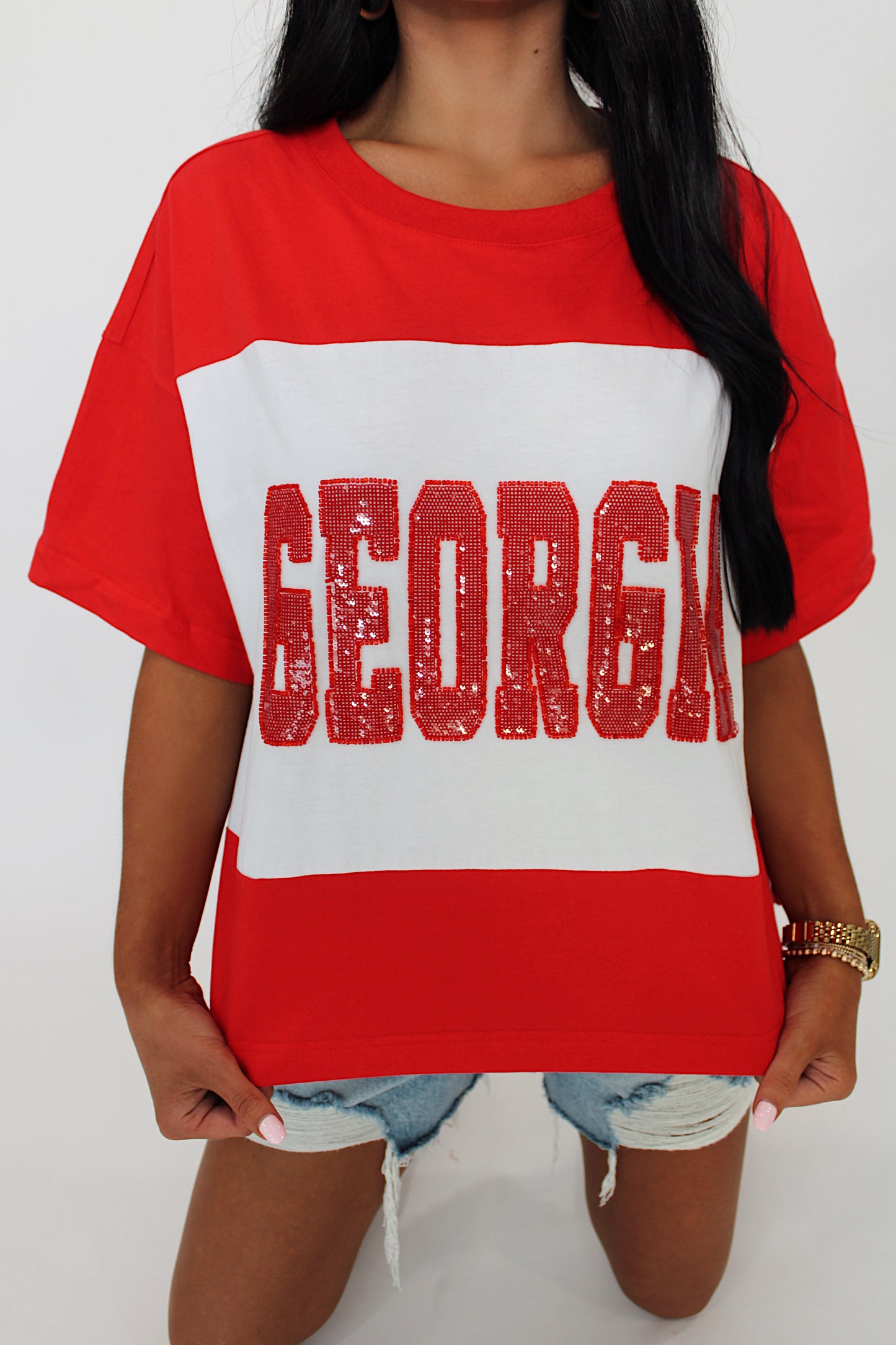 Stewart Simmons - The Colorblock Sequin Tee
