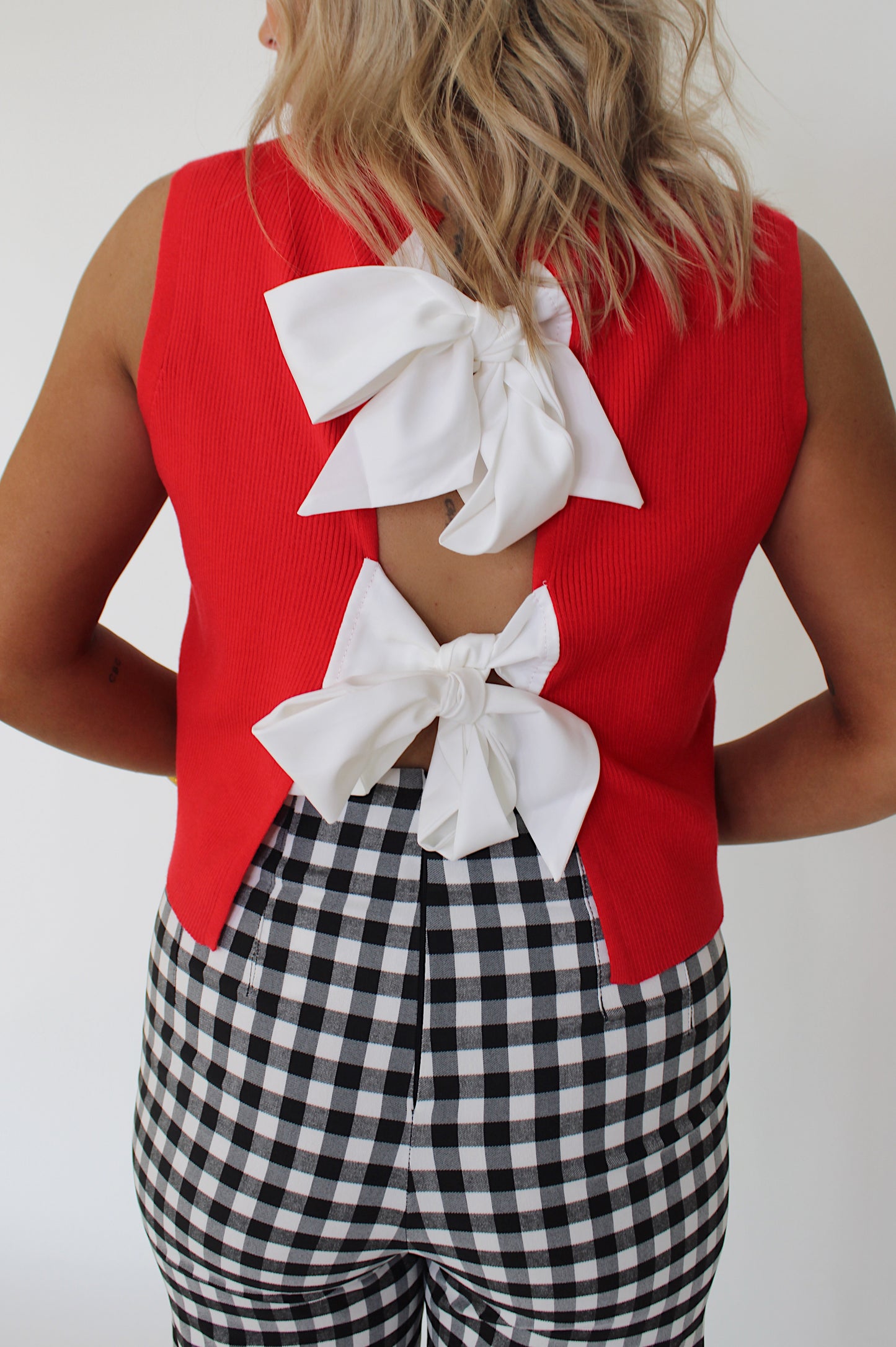 Back Bow Tie Top