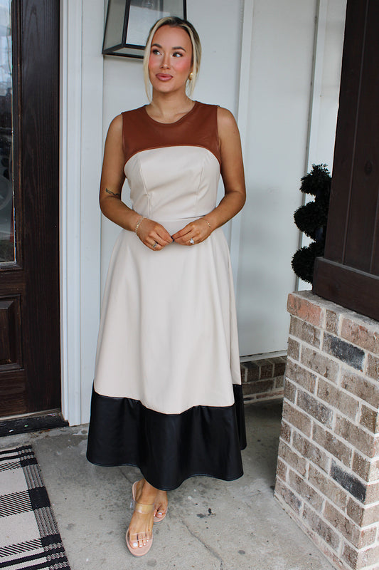 Evening Muse Leather Midi