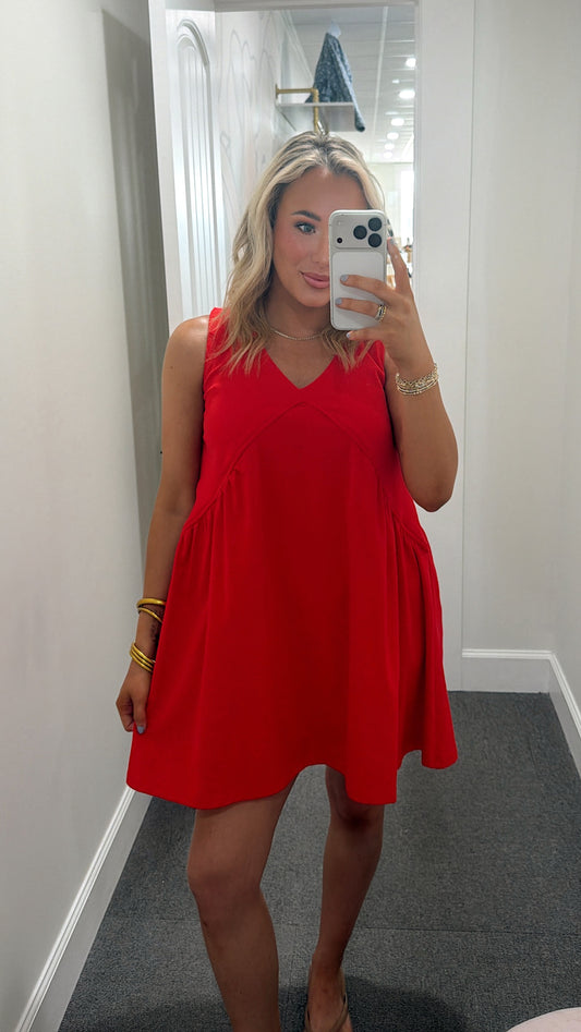 After Beach Breeze Dress - Red