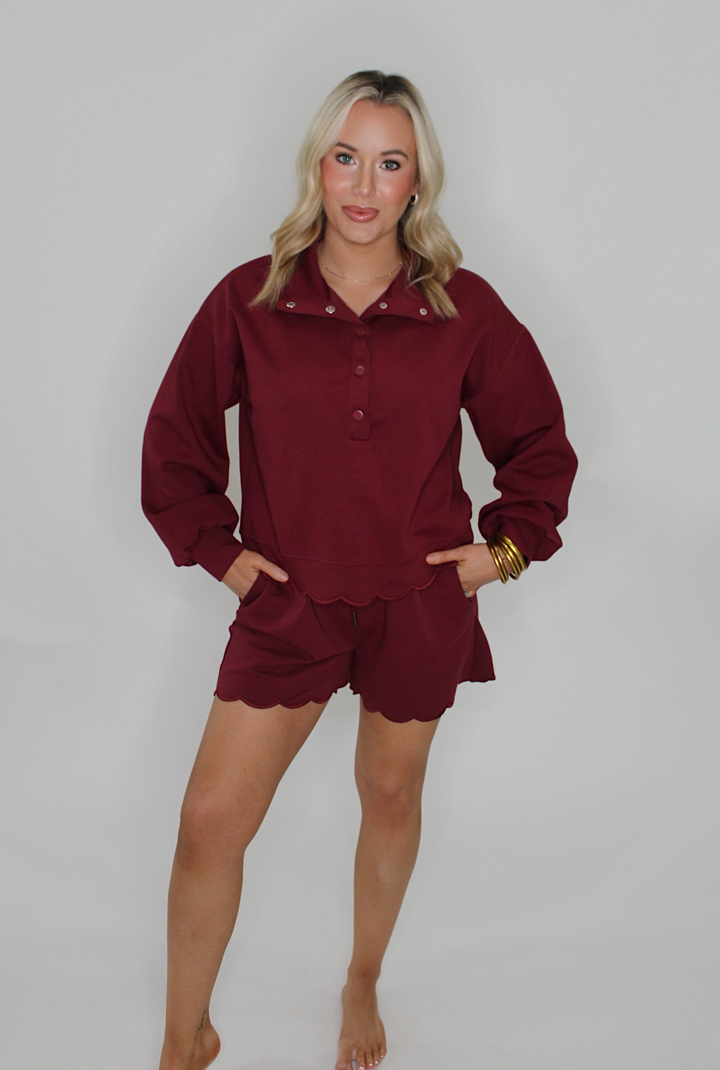 Scallop Shorts Set