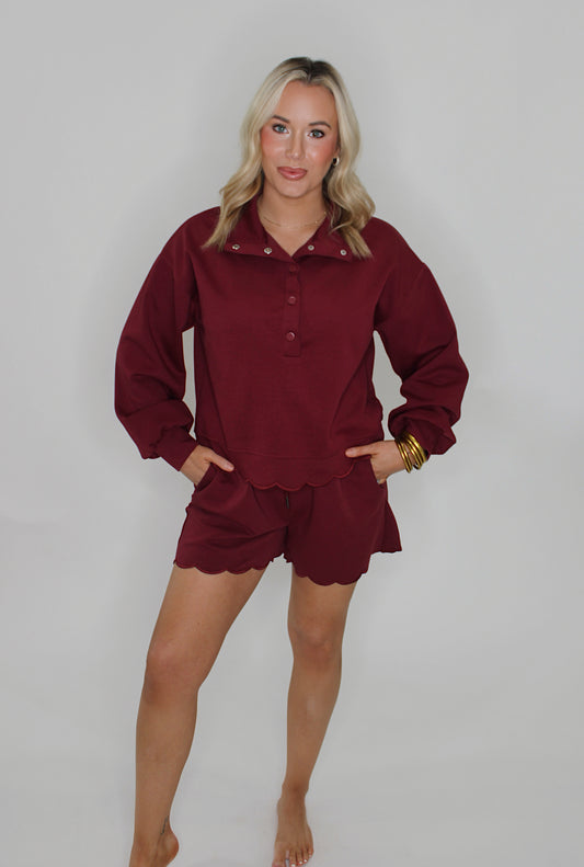 Scallop Shorts Set