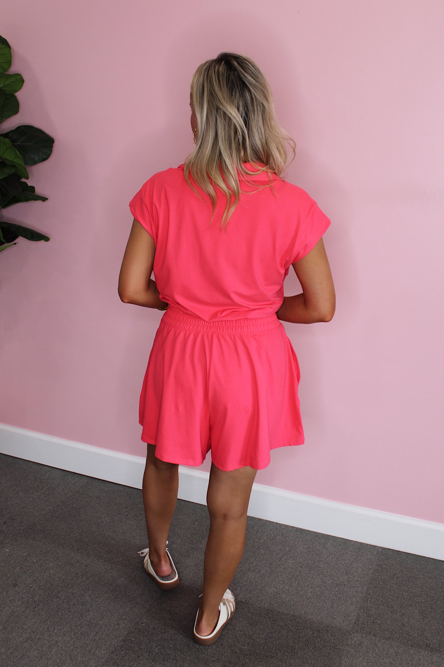 Weekend Stroll Romper - Pink