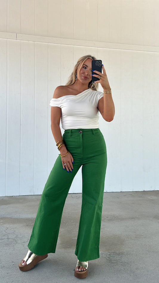 Feeling Flirty OTS Top - White