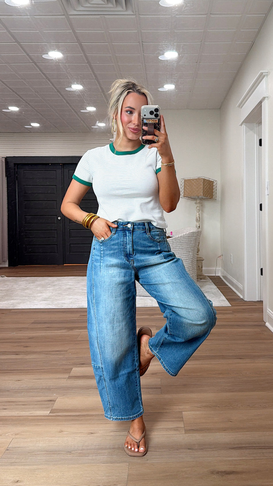 Barrel Denim Pants