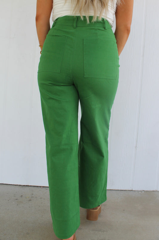 Botanical Charm Pant - Green