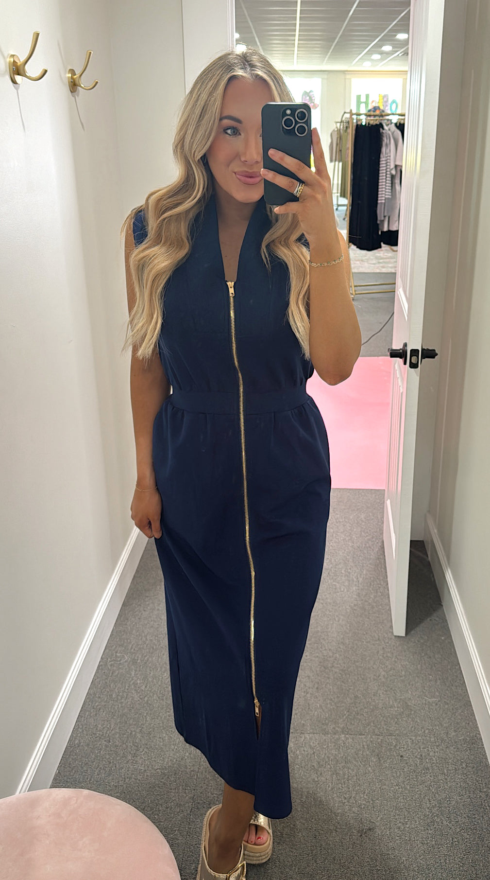 Lolly Midi Dress - Navy