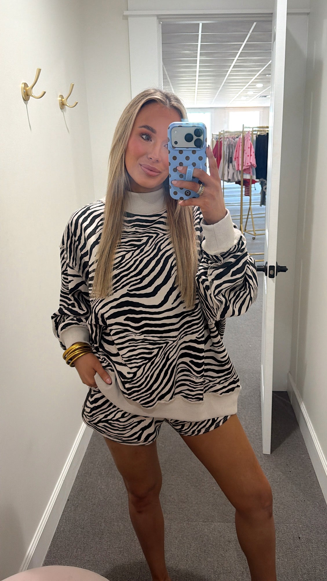 Zebra Drawstring Shorts