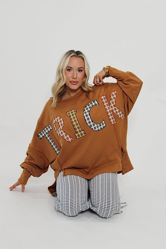 TRICK Plaid Sweatshirt