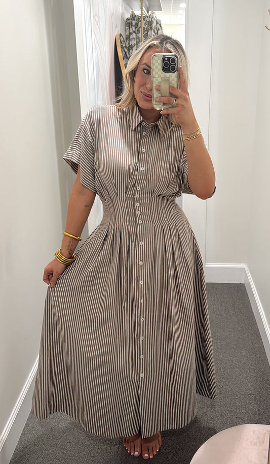 The Millie Striped Midi Dress