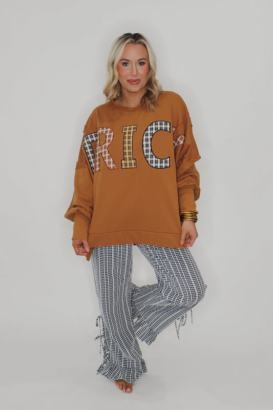 TRICK Plaid Sweatshirt