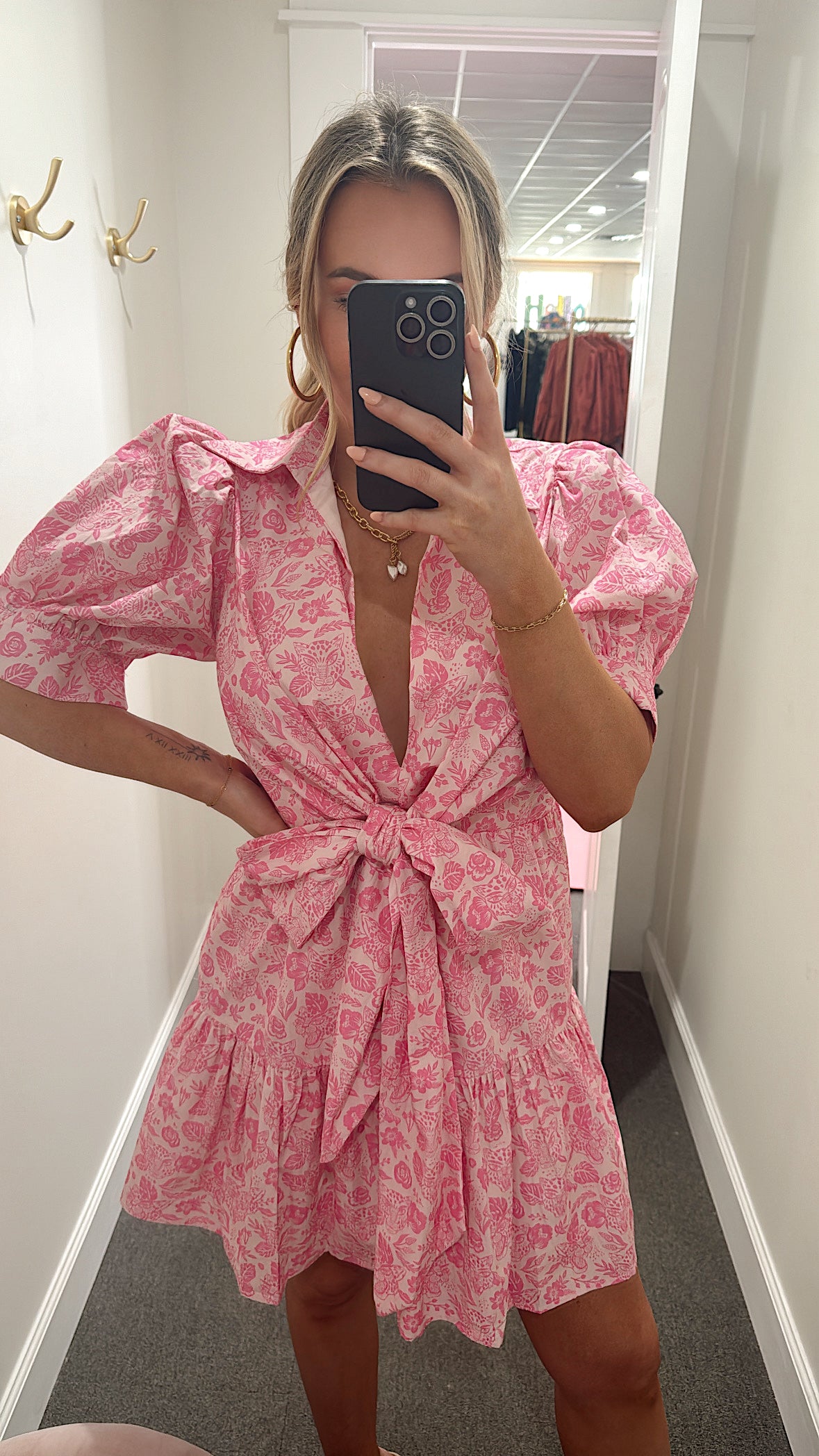 Pink Leopard Mini Dress