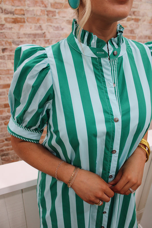 The Pinstripe Meadow Midi