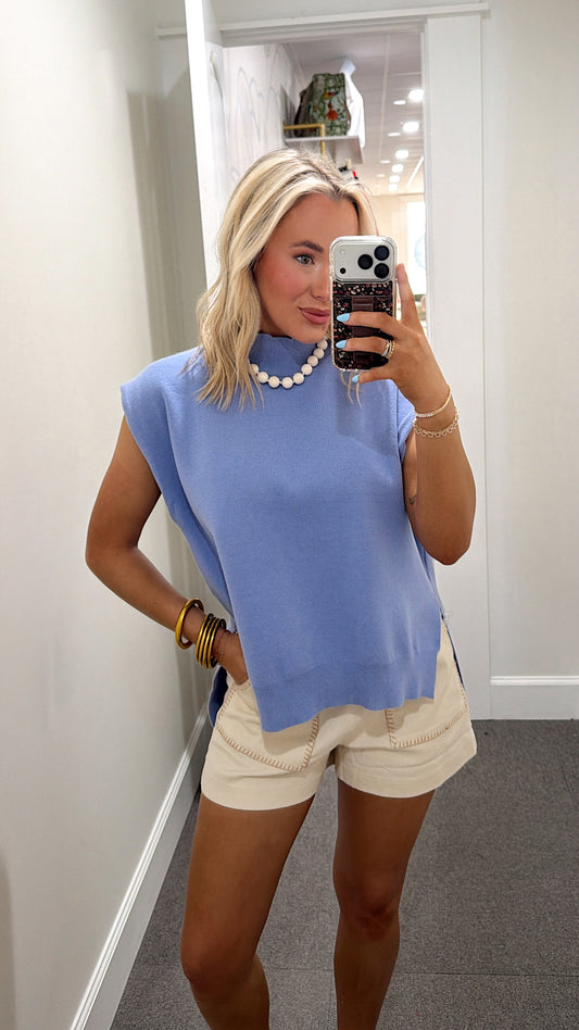Happy Days Knit Top - Blue