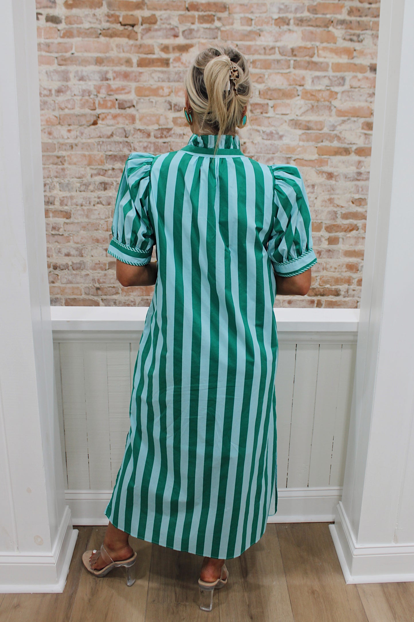 The Pinstripe Meadow Midi