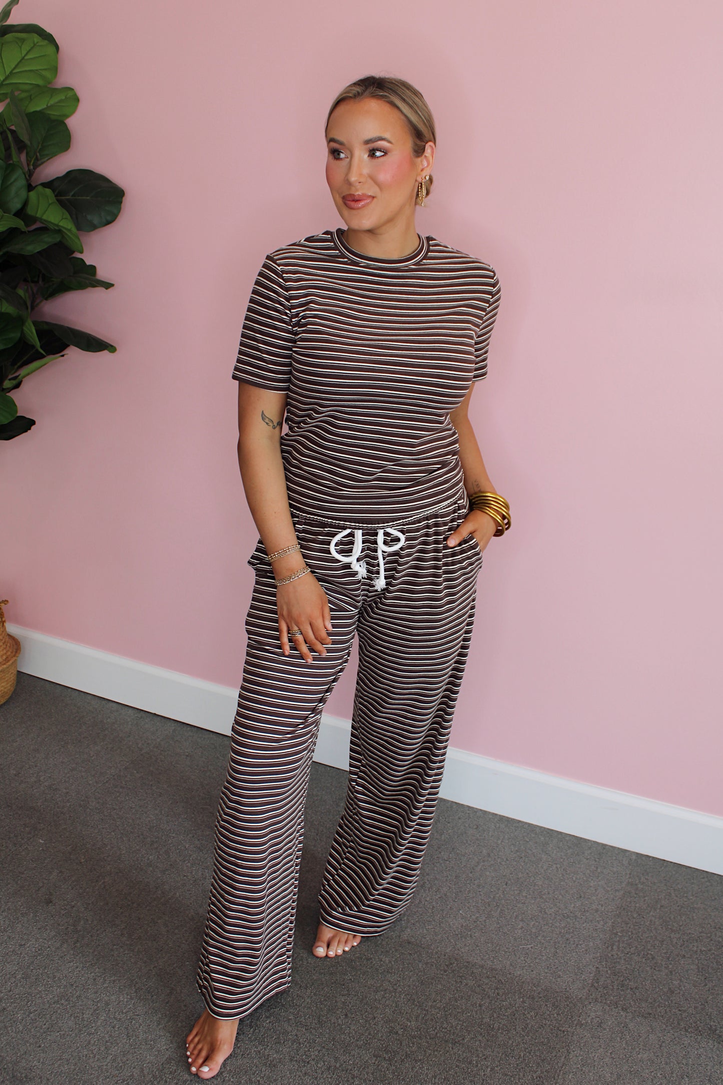 Snuggle Stripe Set - Brown