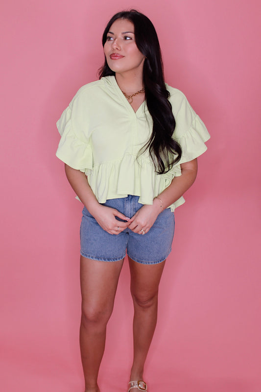 The Rachel Ruffle Top