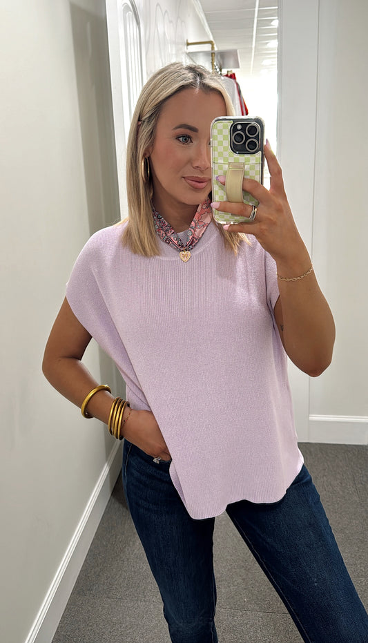 Easy Going Top in Lavender