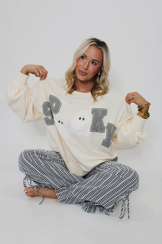Spooky Patch Detail Sweatshirt