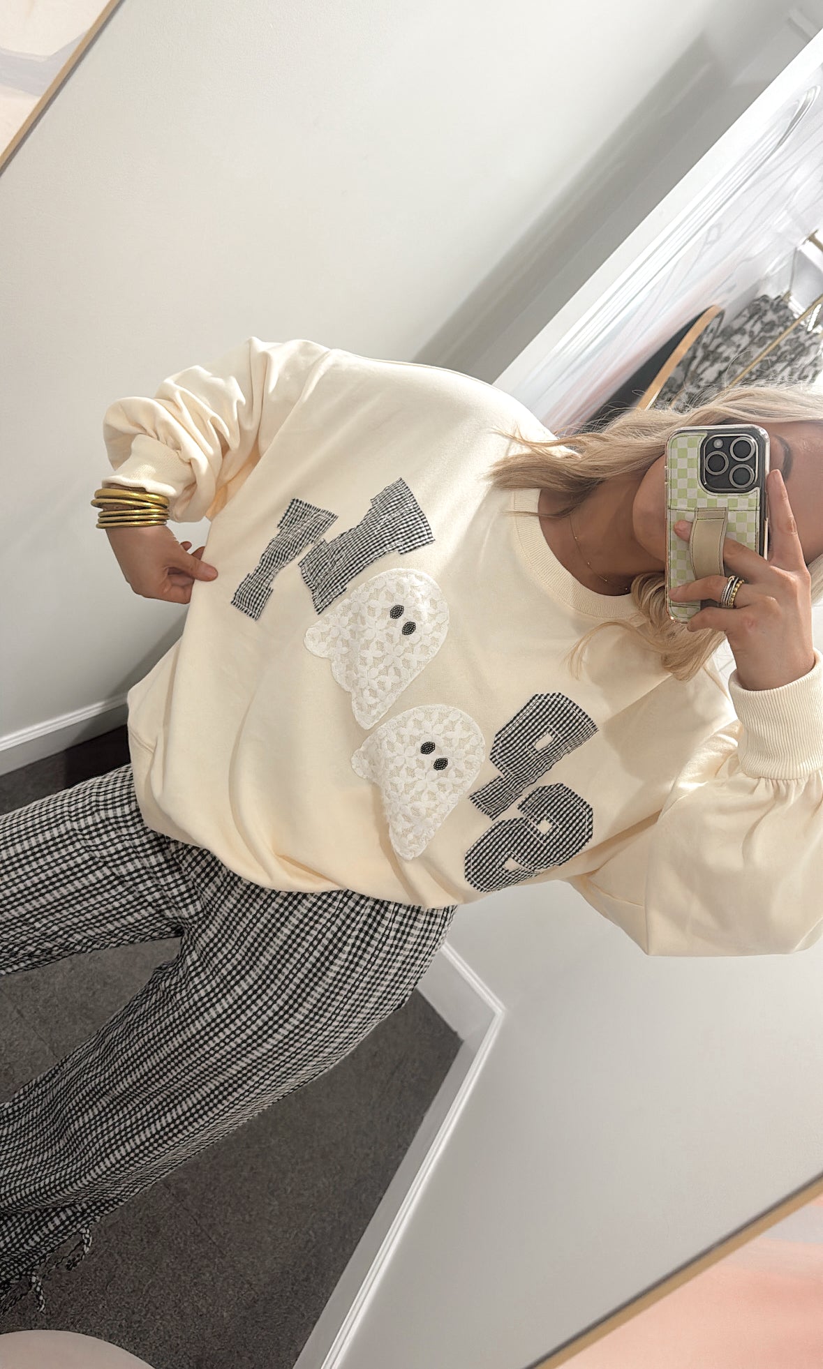 Spooky Patch Detail Sweatshirt