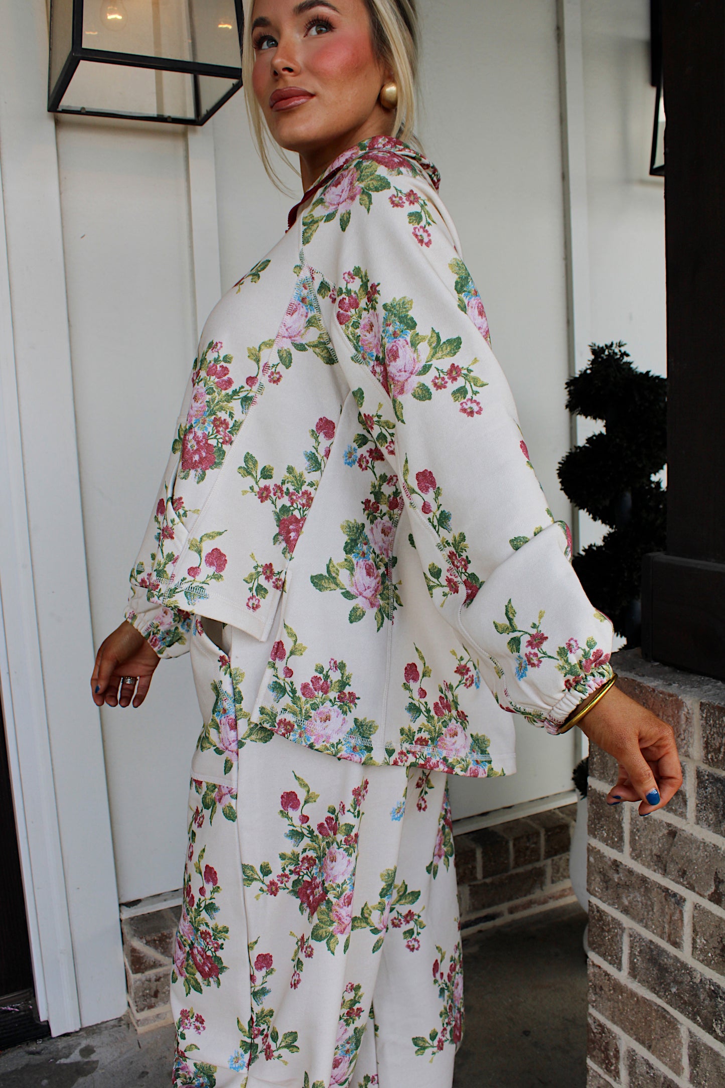 Flower Bouquet Pants Set