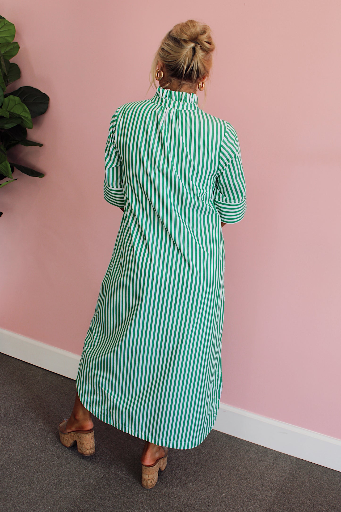 Clover Cutie Stripe Midi Dress