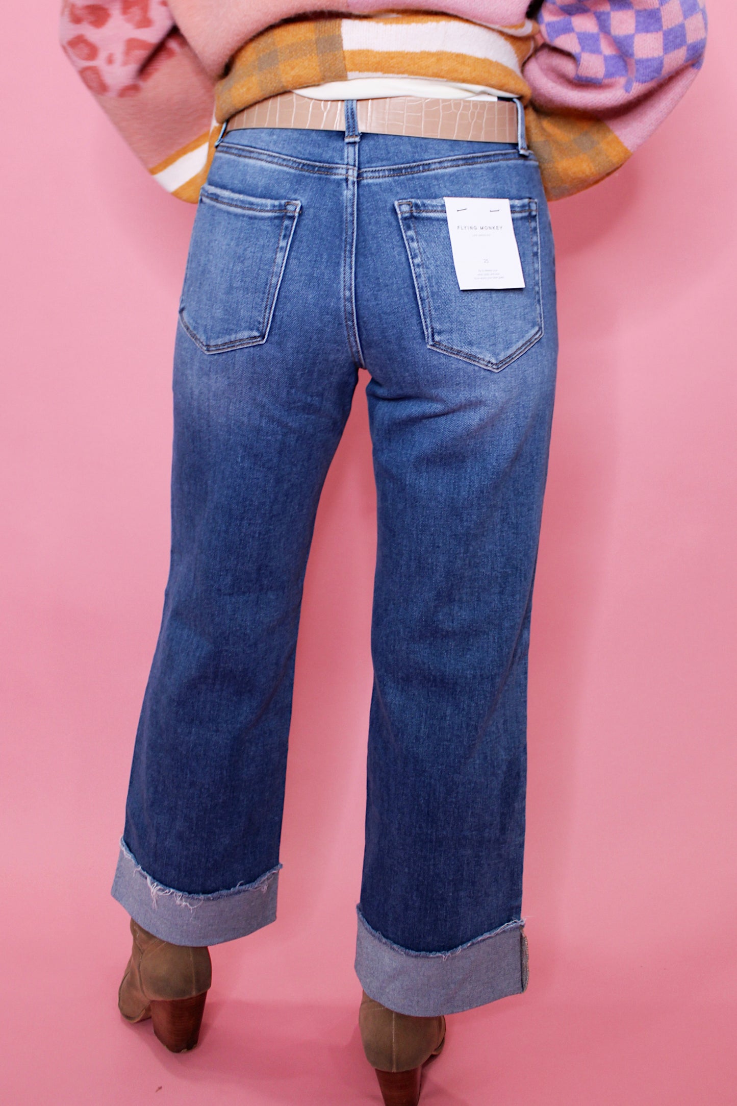 FLYING MONKEY / High Rise Cuff Leg