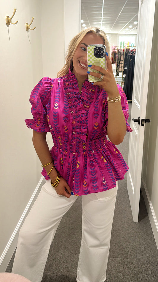Total Flirt Ruffle Blouse
