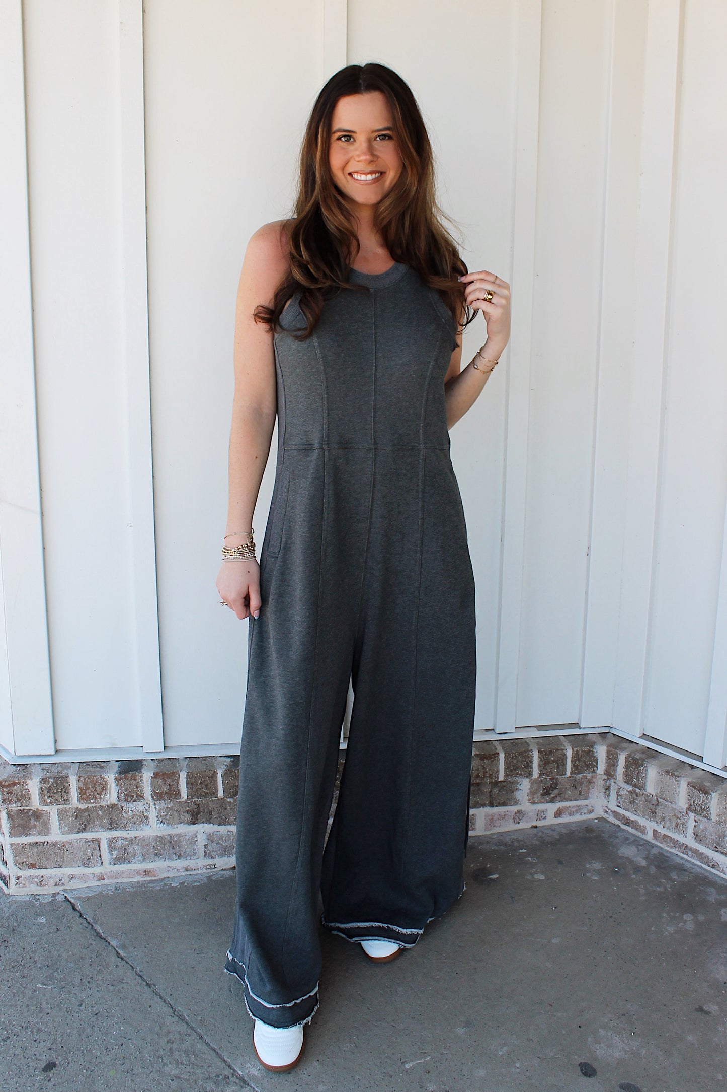 Cozy Lifestyle Jumpsuit in Charcoal