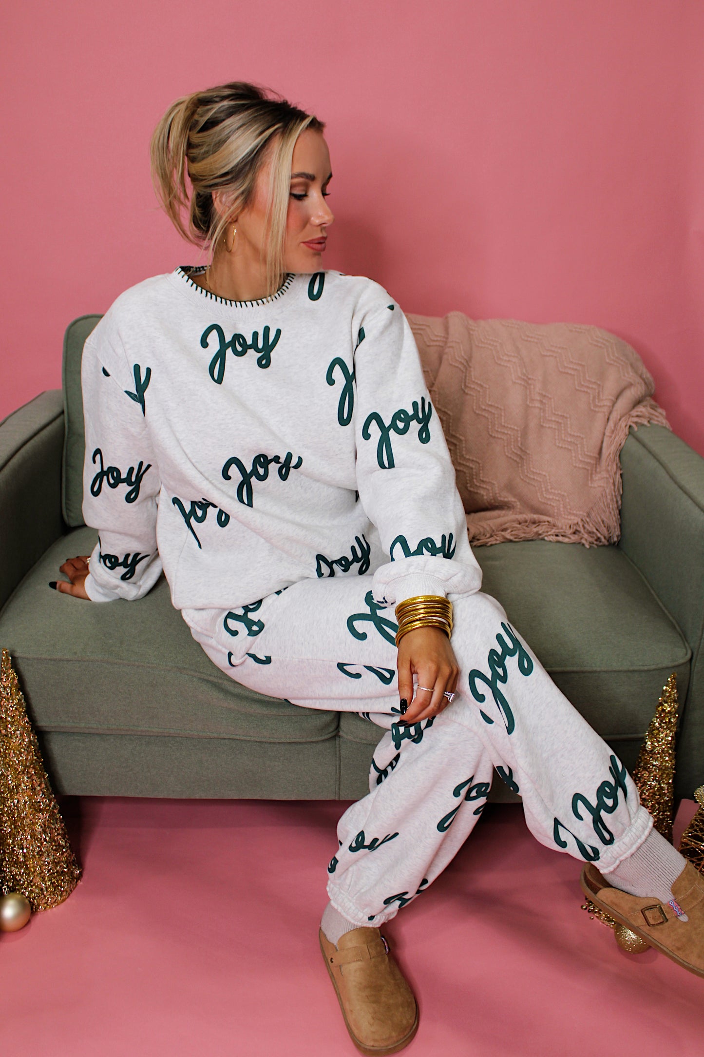 JOY Fleece Jogger Pants Set