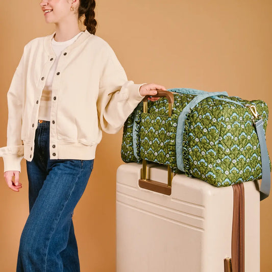 On-The-Go Quilted Weekender Bag - Everbloom Forest Green