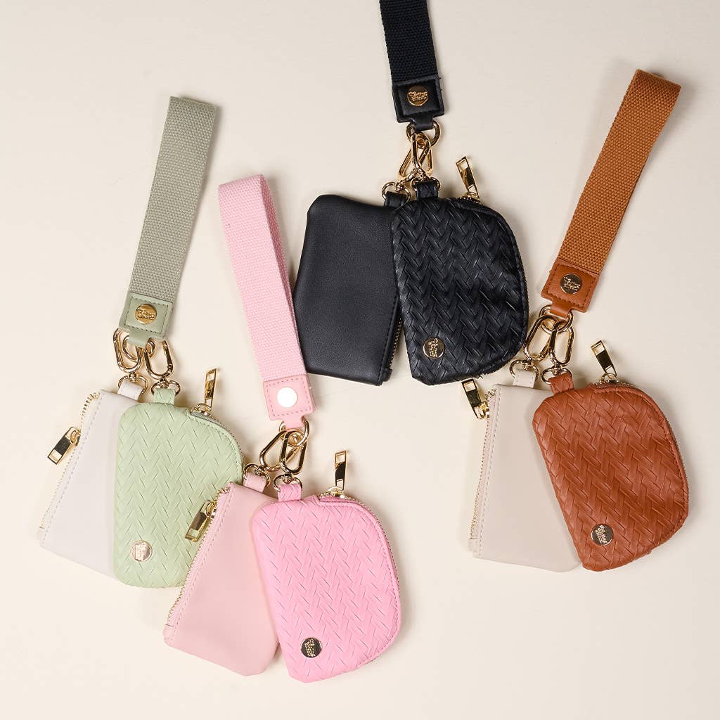 Dynamic Duo Pouch Luxe Wristlet–Blush
