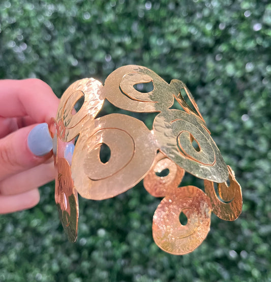 Gold Circle Statement Cuff