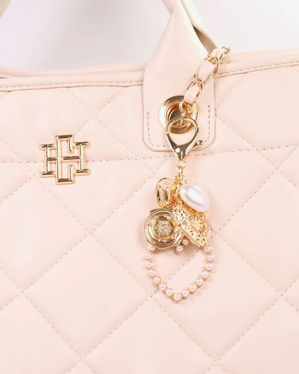 Caroline Hill | Lori Heart Bag Charm Gold