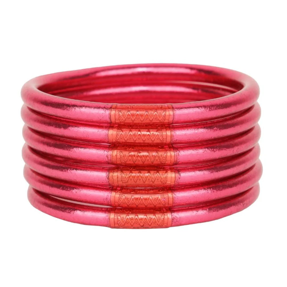 BuDhaGirl / All Weather Bangles - Pink (Set of 6)