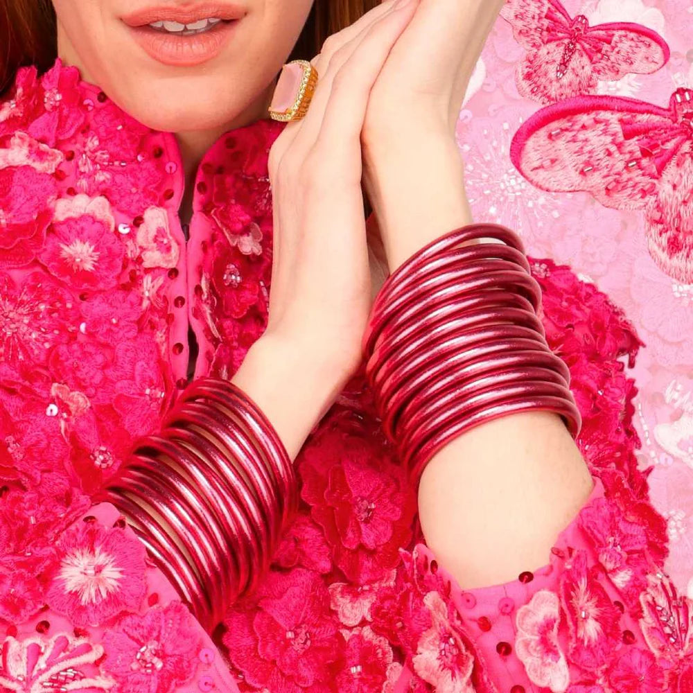 BuDhaGirl / All Weather Bangles - Pink (Set of 6)
