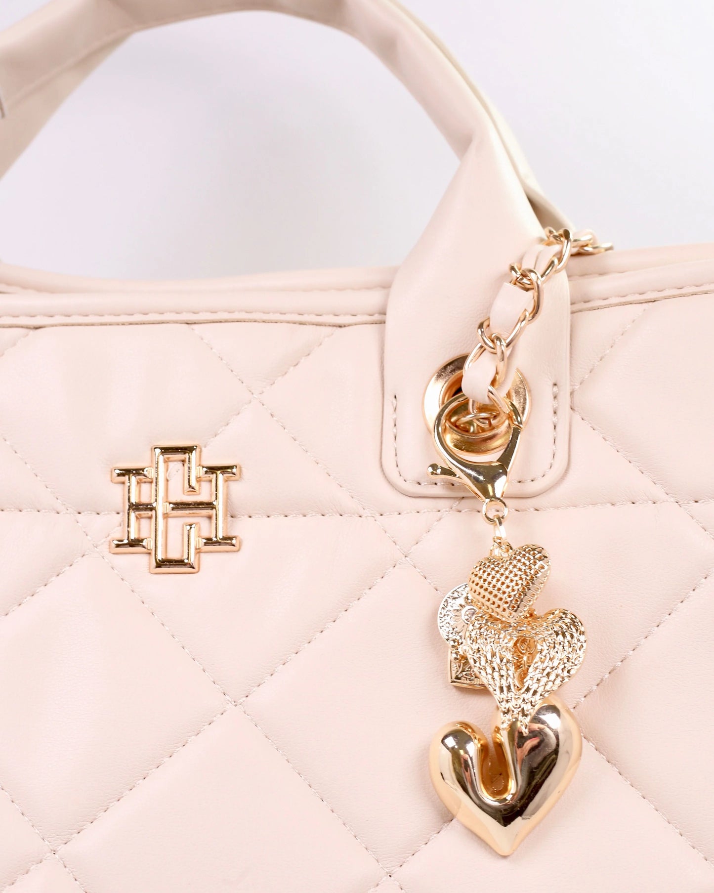 Caroline Hill | Puffy Heart Bag Charm Gold