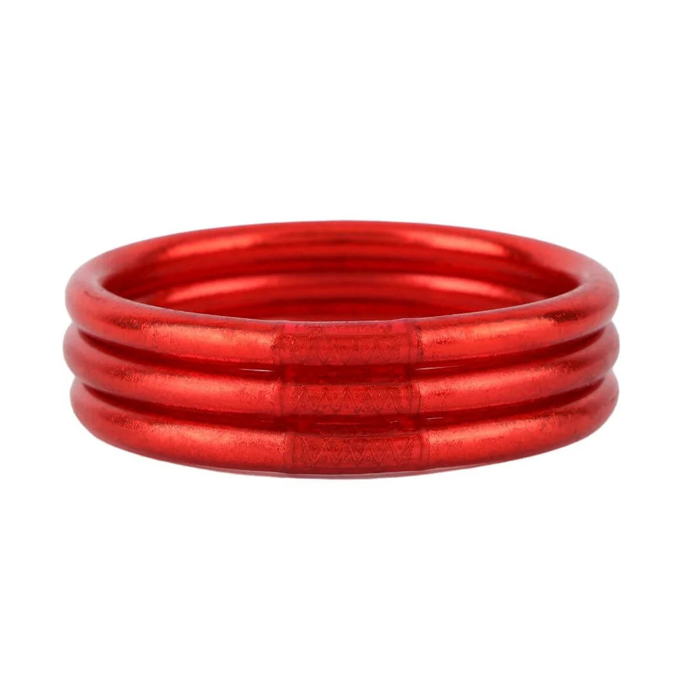 BuDhaGirl / All Weather Bangles - Crimson (Set of 3)