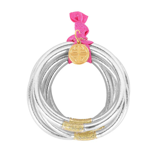 BuDhaGirl / All Weather Bangles - Silver (Set of 6)