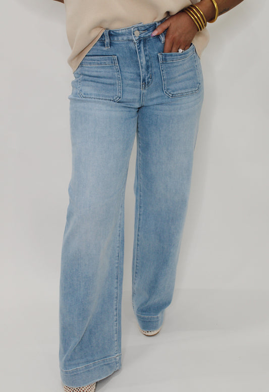 Flying Monkey - Front Pocket Wide Denim