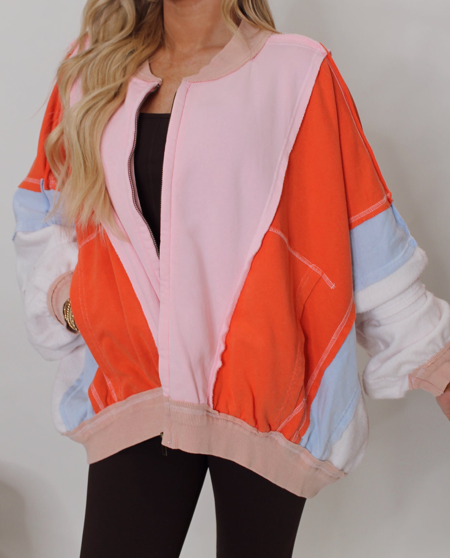 Colorblock Zip Up Jacket