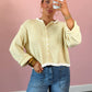 Button Down Cardigan - Yellow/White