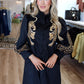 Golden Wild Leopard Embroidered Mini