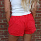 Red Pocket Side Shorts